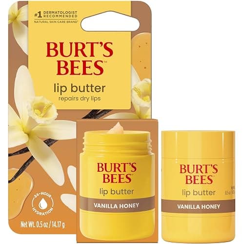 Burt's Bees Vanilla Honey Lip Butter Balm, 0.5 Oz. | Repairs Dry Lips, 24 Hour Hydration, Locks in Moisture, Shea and Mango Butter, Antioxidant Rich Vitamin E, Twist Up Dispenser thumbnail 13