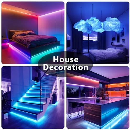 DAYBETTER LED Strip Lights 110ft, Smart Lighting Strips with App Remote Control, RGB Music Sync Color Changing Lights for Bedroom Kitchen Party Home Decor(1 Roll) thumbnail 7