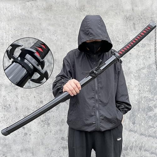 Cosplay Prop Replica Bleach Ichigo Tensa Zangetsu Wooden Bamboo Blade Cosplay Sword Variant 2 thumbnail 3