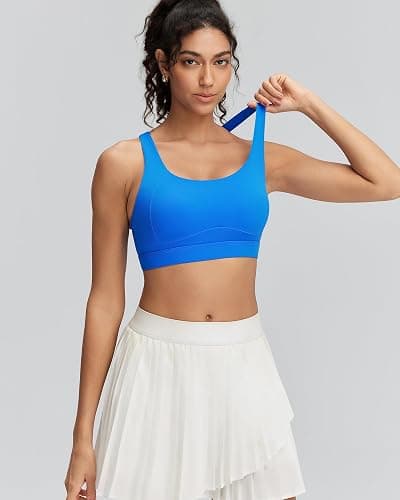 RUNNING GIRL High Impact Sports Bras for Women, Adjustable Straps Bra High Support Workout Bra with Sewn in Pads thumbnail 8