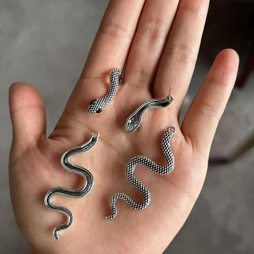 Halloween Snake Earrings for Women Goth Vintage Snake Dangle Earrings Statement Jewelry for Halloween Cosplay thumbnail 4