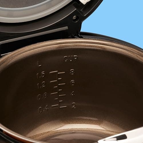REISHUNGER Digitaler Reiskocher & Dampfgarer Schwarz | 1,5 L bis 8 Personen | Warmhaltefunktion, Timer & Premium Innentopf | Multikocher, 12 Programme, 7-Phasen-Technologie thumbnail 12