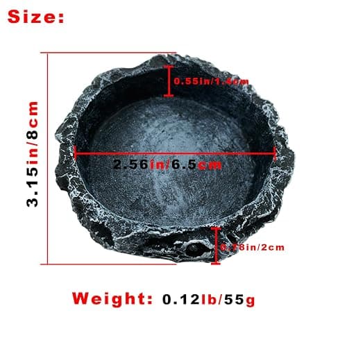 2 Pack Reptile Feeding Dish Corner Bowl, Reptile Water Dish Food Bowl Feeding Terrarium Bowls for Bearded Dragon Lizard Frog Gecko Tortoise Hermit Crab thumbnail 5
