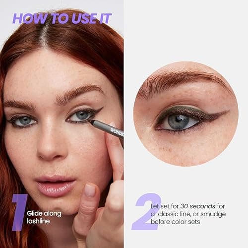 Wonderskin Eyeliner Pencil 1440 Longwear Eyeliner Waterproof & Smudge Proof | Waterproof deep black eyeliner, smudge-proof formula glides on smoothly for precise, long-lasting definition. thumbnail 5