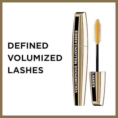 L’Oreal Paris Makeup Voluminous Million Lashes Mascara, Volumizing Collagen Infused Eye Makeup, Amplifying Mascara Brush, Washable, Black Brown, 0.3 Fl Oz., 1 Count - Washable Black Brown - 0.3 Fl Oz (Pack of 1) thumbnail 2