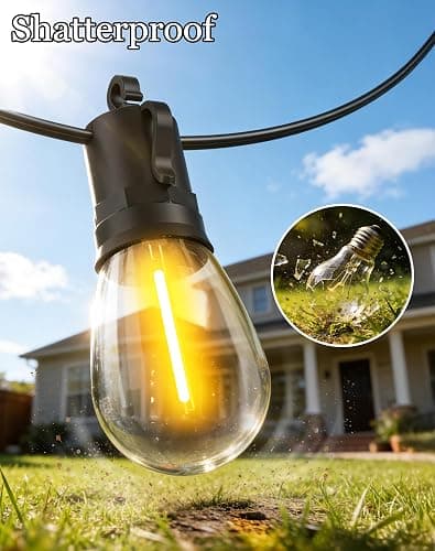 65ft-Solar-Powered-Lights-Outdoor-Waterproof-String Lights-Outside-Patio-Yard-Garden-Fence-Backyard-Deck-Porch-Balcony-Patios-Camping-Battery-Operated-LED-Fairy-Strip-Lighting-Hanging-Edison-Bulbs-S14 thumbnail 6