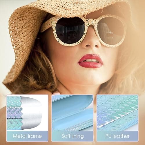 ZKFLLO 2 PACK Large Hard Shell Sunglasses Case, Protective Case For Sunglasses and Eyeglasses thumbnail 5