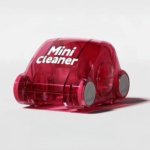 Desktop-Mini-Reiniger und Staubfeger, durchsichtiges Auto, transparente Schale, Tischstaubreinigung, Trolley, Tastatur, Konfetti-Bleistift, Radiergummi, Staubkehrer, kompakt verarbeitet, mit kleinem thumbnail 2