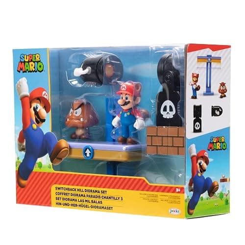 Super Mario Nintendo 2.5" Switchback Hill Diorama Set thumbnail 6