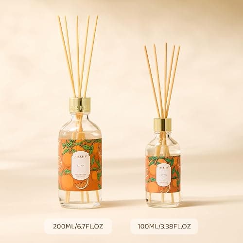 Airkeep Reed Diffuser Oil Set with Reed Sticks,Citrus Aromatherapy Oil Scent Diffuser for Home Office Bathroom Decoration Perfume and Gifts 3.38oz/100ml thumbnail 8