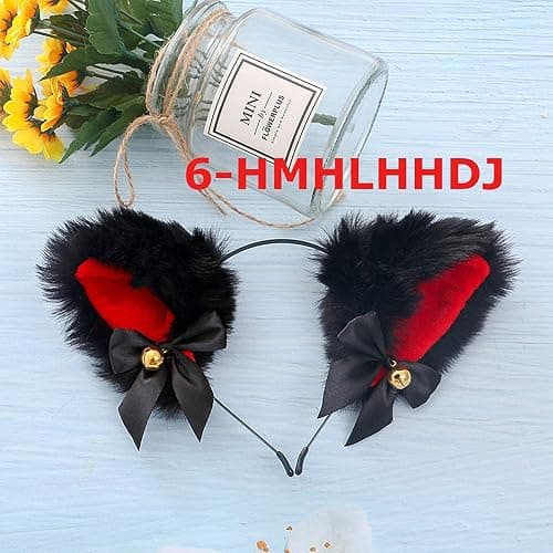 Faylay Cosplay Women Plush Furry Cat Ears Headwear Accessory for Party thumbnail 2