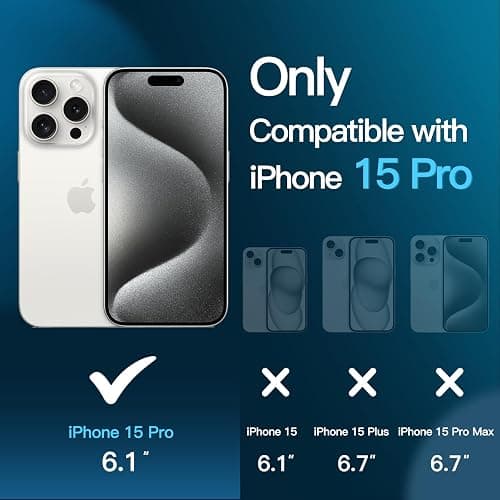 JETech Screen Protector for iPhone 15 Pro 6.1-Inch, Tempered Glass Film with Easy Installation Tool, Case-Friendly, HD Clear, 3-Pack thumbnail 3