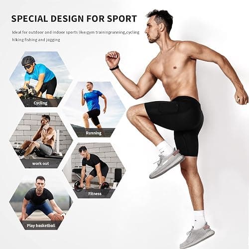 Niksa Compression Shorts Men 2/3 Pack, Compression Underwear for Men Athletic Shorts, Running Workout Fitness Shorts thumbnail 6