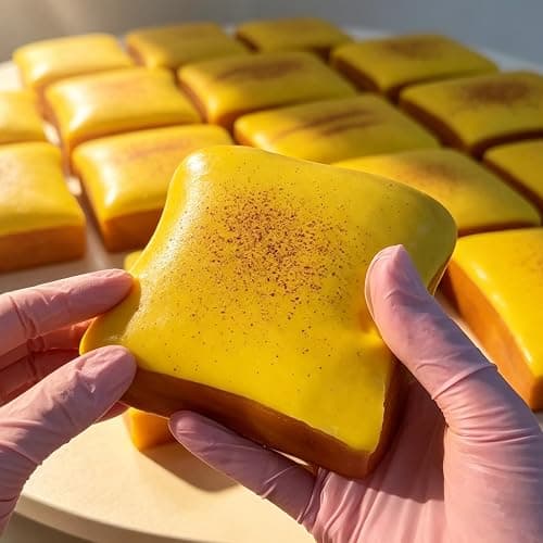 Slow Rising Simulated Stress-Relief Toy, Soft PU Sensory Fidget Toy (1, 4.1inch-Yellow) - Image 1