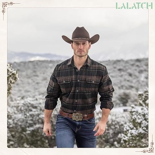 LALATCH Cowboy Cowgirl Belt Western Belts for Men Women Floral Engraved Longhorn Bull Buckle Belt for Jeans thumbnail 2