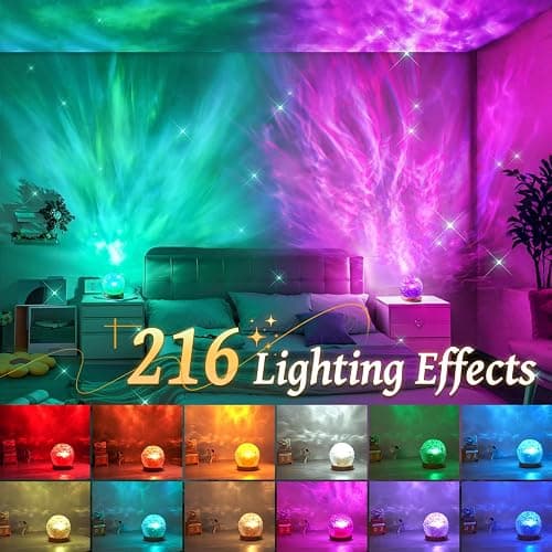 Christmas Gifts Teen Girls Kids Crystal Light Projector, 216 Modes Mood Lighting for Bedroom, Remote & USB Control Room Lights for Bedroom, Ambient Lighting Aesthetic Room Decor for Teen Girls Gifts thumbnail 3