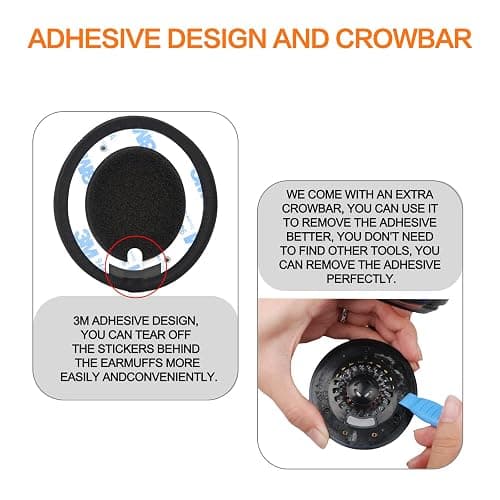 Gvoears Replacement Ear Pads for Beats Solo 3, Ear Cushions for Beats Solo 2 & Solo 3 Wireless/Wired Headphone, Not Fit Beats Studio On-Ear Headphone with Stronger 3M Adhesive, Added Thickness(Black) thumbnail 5