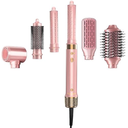 Mythsight StyleVibe 6-in-1 Air Styler, Hair Dryer & Blow Dryer Brush with Auto-Wrap Curl L/R, Fast Drying, Smooth Blowouts, Root-Lift Volume, No Heat Damage Frizz-Free Thermal Brush, Gifts for Women - Image 1