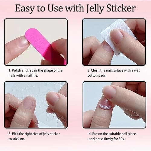 3D Bow Fake Nails - 24PCS Crystal False Nails with Glue - Short Square Press on nails - French Tip Stick on Nails - French Manicure Acrylic Nail Tips for Women Holiday & Daily Long Lasting Wearing thumbnail 7