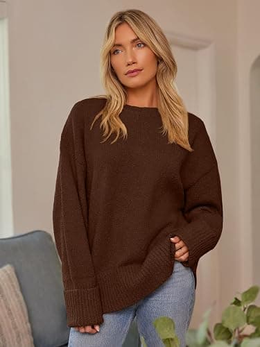 LILLUSORY Women's Oversized Sweaters Fuzzy Chunky Warm Pullover Sweater thumbnail 4
