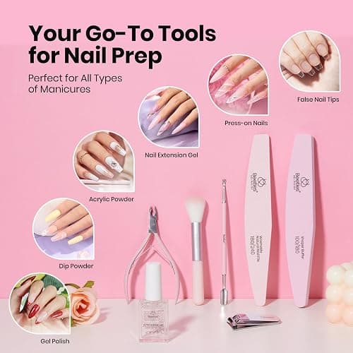 Beetles Gel Polish Remover Kit Nail Care Kit Nail Prep Set Cuticle Oil Cuticle Remover Nails Strengthener 14pcs Manicure Tools Glass Files Removal Foil Wraps Cuticles Trimmer Pushers Gift for Women thumbnail 3