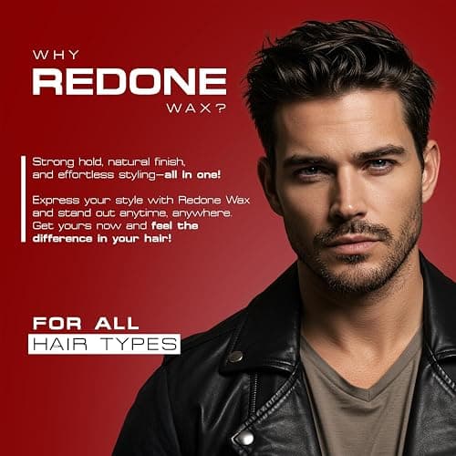 Redone Hair Wax Red 150ml | Ultra Hold & Maximum Control | High Shine Styling Wax for Men & Women | Edge Control & Non-Sticky Finish | Strawberry Scent | Professional Barber Hair thumbnail 5