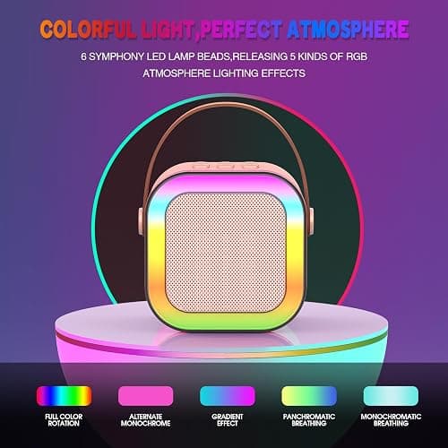 Gralal 3-15 Year Old Girls Gifts, Kids Microphone for Kids Toys for 3-15 Year Old Girls Birthday Presents Kids Karaoke Machines Birthday Gifts for Girls Toys Age 3-12 Easter Gifts for Kids - Pink thumbnail 4