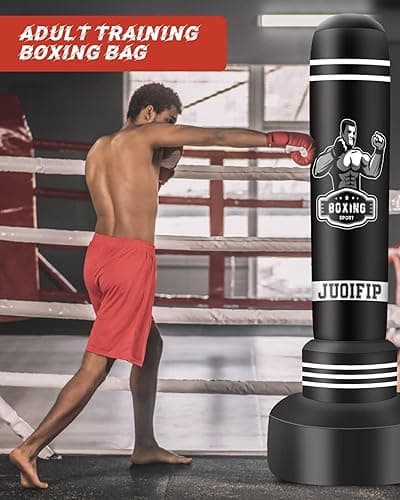 Freestanding Punching Bags for Adults - 175cm Heavy Punching Bag with Stand - Men Standing Boxing Bag Inflatable Kickboxing Bag for Training MMA Muay Thai Fitness thumbnail 7