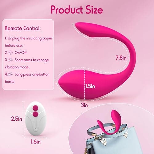 APP & Remote Control Wearable Vibrator, Women Sex Toys with 9 Vibration Modes, Female Sex Toys for Women Vibrater Soft and Quiet, Long Distance Mini Vibrator Bullet Anal G Spot Adult Couples Sex Toy thumbnail 6