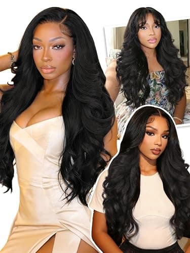 HANNE Yaki Wavy Flip Curls V Part Wig Curly U Part Wig 26’’ Fluffy Half Wig | Natural Black,230g,Glueless Wig,Synthetic,Heat Safe to 356℉,Hair Replacement Wigs,Beginner Friendly,Daily and Party Use thumbnail 9