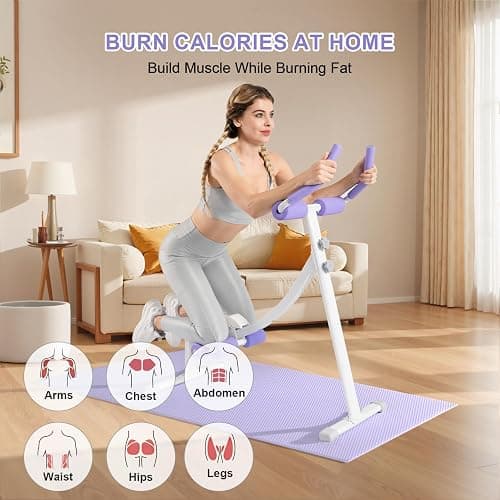 Home Gym Systems Ab Machine, Ab Workout Equipment, Adjustable Ab Trainer Machine for Abs Workout at Home Gym, Foldable, Knee Protection, Abdominal Trainer for Stomach thumbnail 2