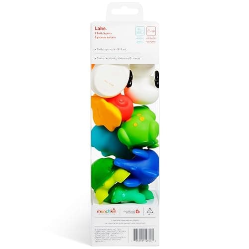 Munchkin Baby Bath Toy Squirts for Babies and Toddlers 9 Months and Up, Lake Animal Squirters, 8 Pack thumbnail 11