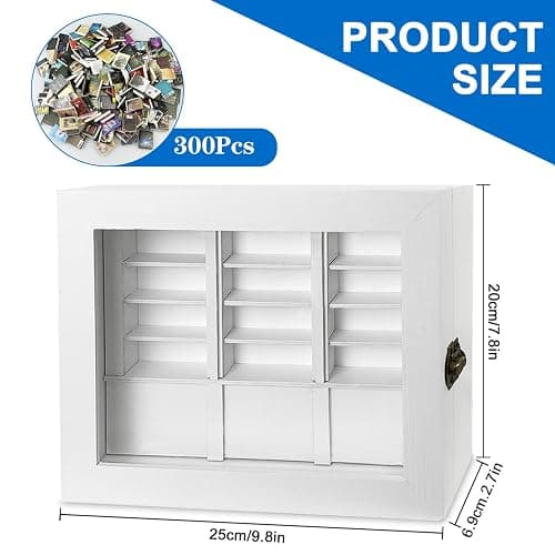 SIHPTO Anxiety Mini Bookshelf Decoration Box with 300pcs Mini Books，Miniature Library for Book Lovers for Family and Friends，End of Year Gifts for Children thumbnail 3