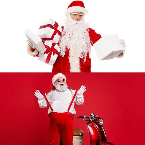 Sumind 2 Pcs Fake Pregnancy Belly Costume, Inflatable Santa Claus Belly Prop with Adjustable Strap for Halloween Christmas thumbnail 6