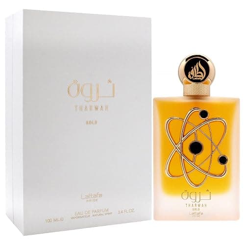 Lattafa Perfumes Tharwah Gold for Unisex Eau de Parfum Spray, 3.4 Ounce thumbnail 3