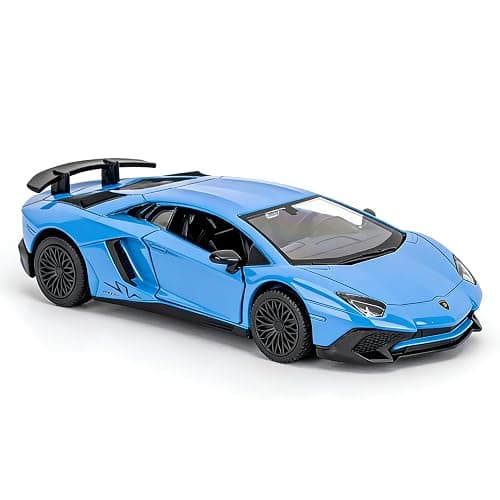 TGRCM-CZ 1/36 Scale Lamborghini Aventador LP700-4 Casting Car Model, Zinc Alloy Toy Car for Kids, Pull Back Vehicles Toy Car for Toddlers Kids Boys Girls Gift (Blue) - Image 1