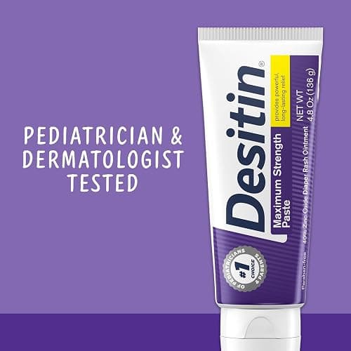 Desitin Maximum Strength Paste, 40% Zinc Oxide Paste, Diaper Rash Healing Ointment for Immediate Relief, Dermatologist Pediatrician Tested, Helps Heal Diaper Rash, Protects Up to 12 Hours, 4.8 Oz Tube thumbnail 6