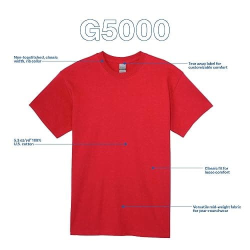Gildan Adult Heavy Cotton T-Shirt, Style G5000, Multipack thumbnail 5