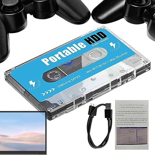 Pocket Super Console Cassette - Classic Emulators, Retrodisk Emulator, Wireless Retro | Retro Gaaming Console Support 70 Simulator, 4 K High Definition Multimedia Interface Output for TV Computer thumbnail 4