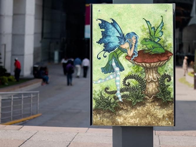 Fairy Core Room Decor Wall Art Grunge Poster Room Decor Aesthetic Living Room Home Office and Bedroom Decor Kawaii Fairycore Frog Fairies Wall Art Decor Teen Cool Wall Art Print Poster 12x18 thumbnail 7