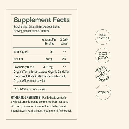 DOSE for Your Liver Cleanse Detox & Repair, Made with Organic Milk Thistle Supplement with Turmeric, Dandelion, Ginger, and Orange, Supports Healthy Liver Function,16oz Bottle, 3 Pack (3 Week Supply) thumbnail 2