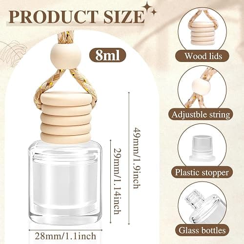 AROIC Car Air Freshener for Women, 6 Pack Air Freshener Diffuser, Hanging Air Fragrance Essential Oil Diffuser, Car Scents Accessories Cute Car Interior Decor Unisex (Light Fragrance) thumbnail 6