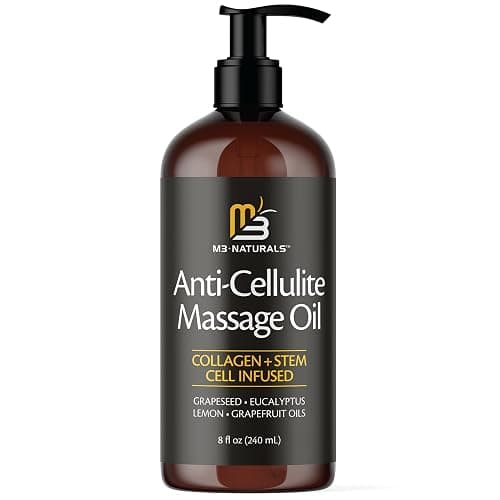 Firming Body Massage Oil with Collagen & Stem Cell – Helps Smooth The Appearance of Cellulite & Improve Skin Texture – Refreshing Aromatherapy Body Oil for Legs & Full Body – 8 Fl Oz by M3 Naturals - Image 1