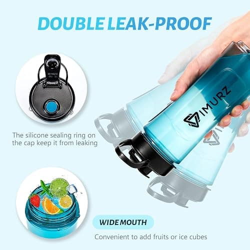 Blender Cup Smoothie Bottle, Tritan Spare Cup Replacement with Leak-Proof Lid 600ML thumbnail 6