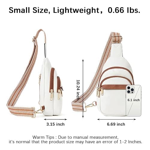 BOSTANTEN Small Sling Bag for Women Leather Crossbody Bags Fanny Pack Chest Bag for Travel thumbnail 4