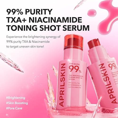 APRILSKIN TXA Niacinamide Toning Shot 99 Spicule Facial Serum｜Skin Booster Serum for Brightening and Pore Care｜99% High-Purity Tranexamic Acid 3% + Niacinamide 5%｜Korean Skin Care｜1.01 fl. oz. thumbnail 2
