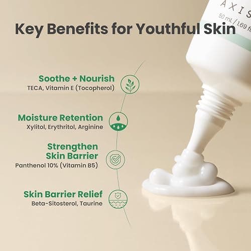 AXIS-Y Panthenol 10 Skin Smoothing Shield Cream - Daily Facial Moisturizer Barrier Cream for Long Lasting Hydration & Soothing - Vegan Korean Skin Care Face Lotion - 1.69 fl. oz. thumbnail 4