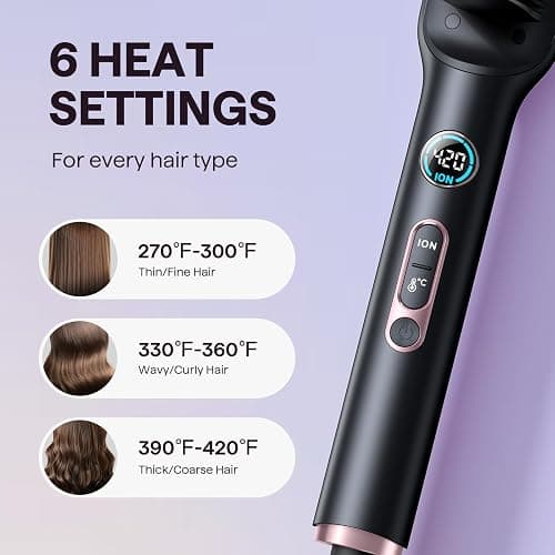 Wavytalk Hair Straightener Brush, Sleek Sweep Ionic Straightening Brush, Anti-Scald Ceramic Straightener Comb with LED Display for Super Smooth Hair. thumbnail 6