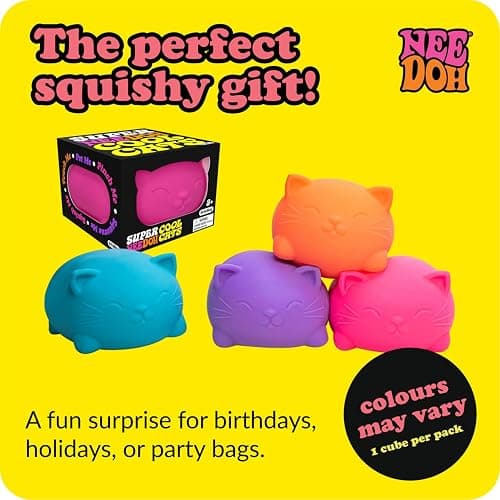 Schylling NeeDoh Super Cool Cat - Sensory Fidget Toy - Assorted Colors - Ages 3 to Adult (Pack of 1) thumbnail 7