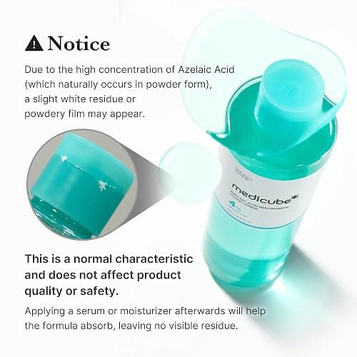 medicube Azelaic Acid Niacinamide Clarifying Toner | Troubled Skin Care, Ideal for Purifying & Calming | 4% Azelaic Acid & 2% Niacinamide| Soothing Daily Toner | Korean Skin Care | 8.45 fl.oz thumbnail 6